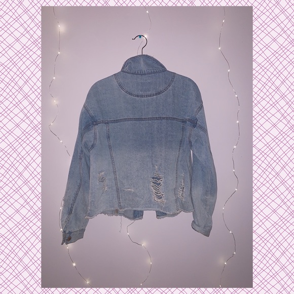 Wild Fable Distressed Jean Jacket - Picture 2 of 2